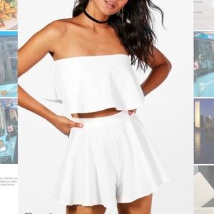 Boohoo white co-ord